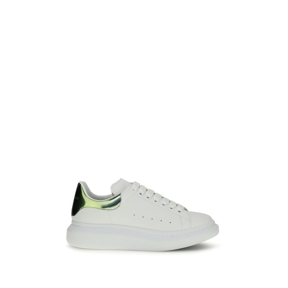 Alexander McQueen Weiße Bos Taurus Kalbsleder Plateau-Sneaker