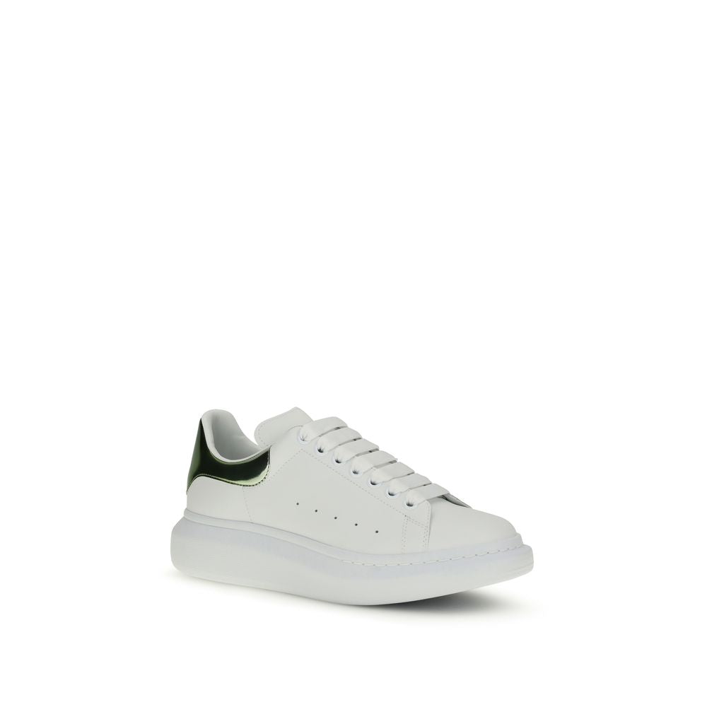Alexander McQueen Weiße Bos Taurus Kalbsleder Plateau-Sneaker