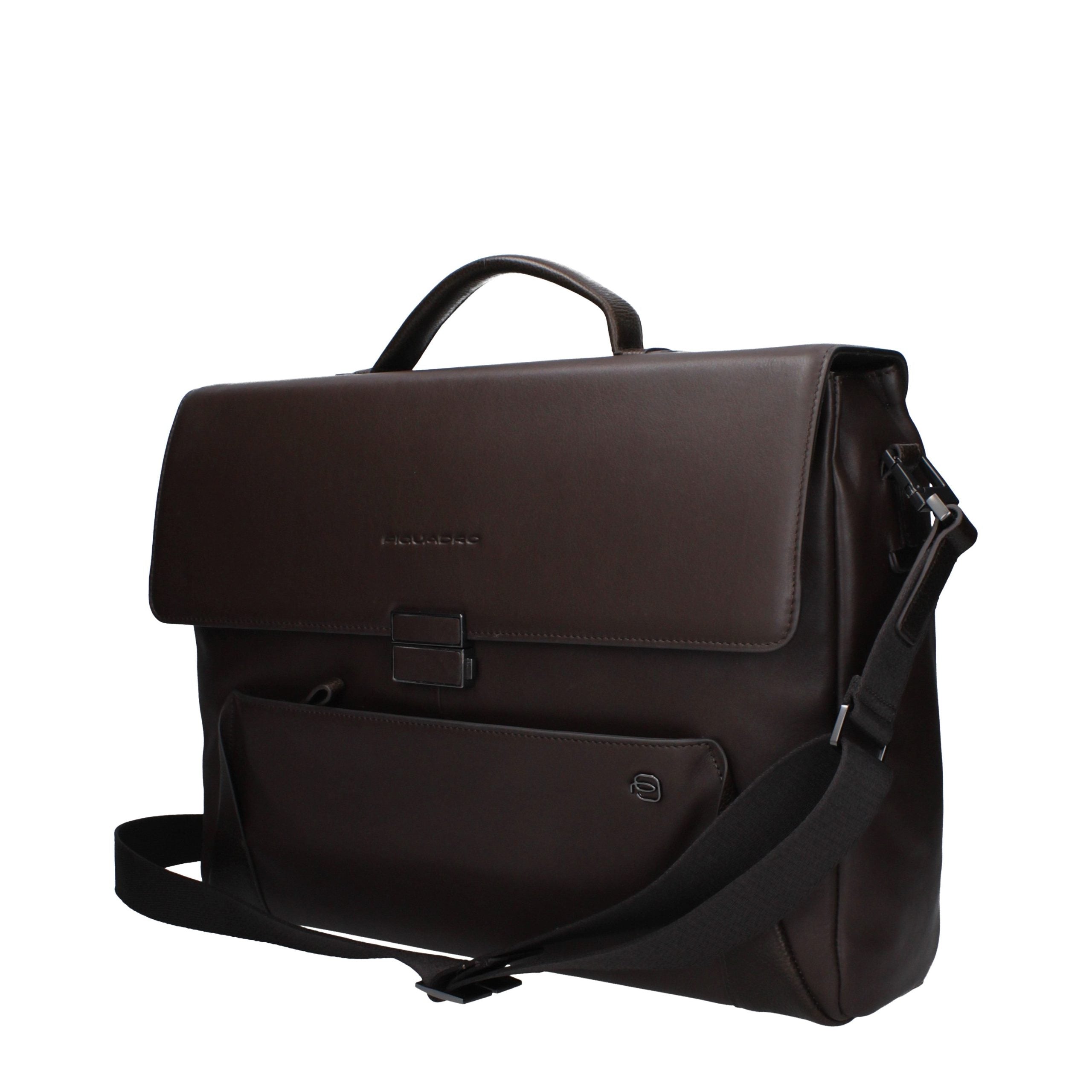 Piquadro Braune Leder Aktentasche für Business und Laptop