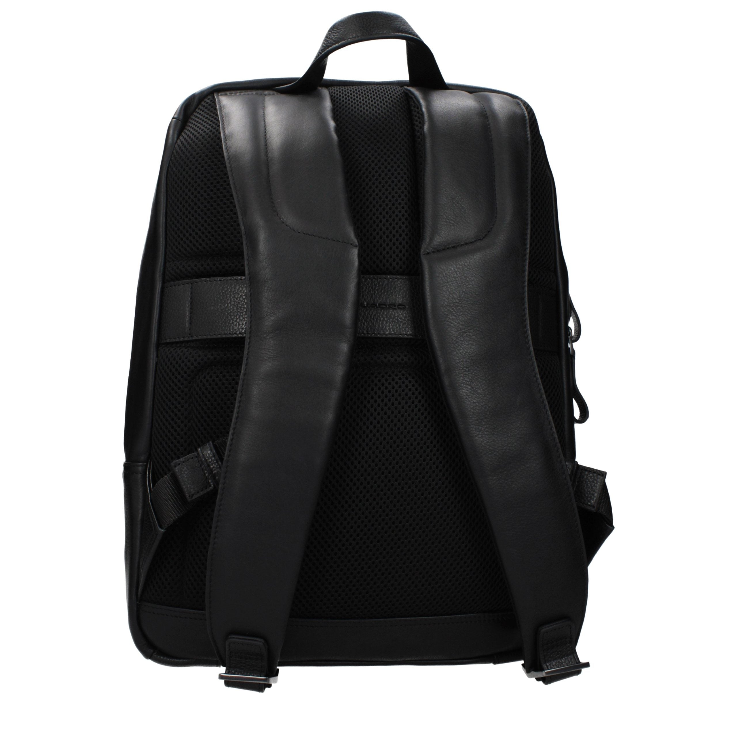 Piquadro Schwarzer Lederrucksack