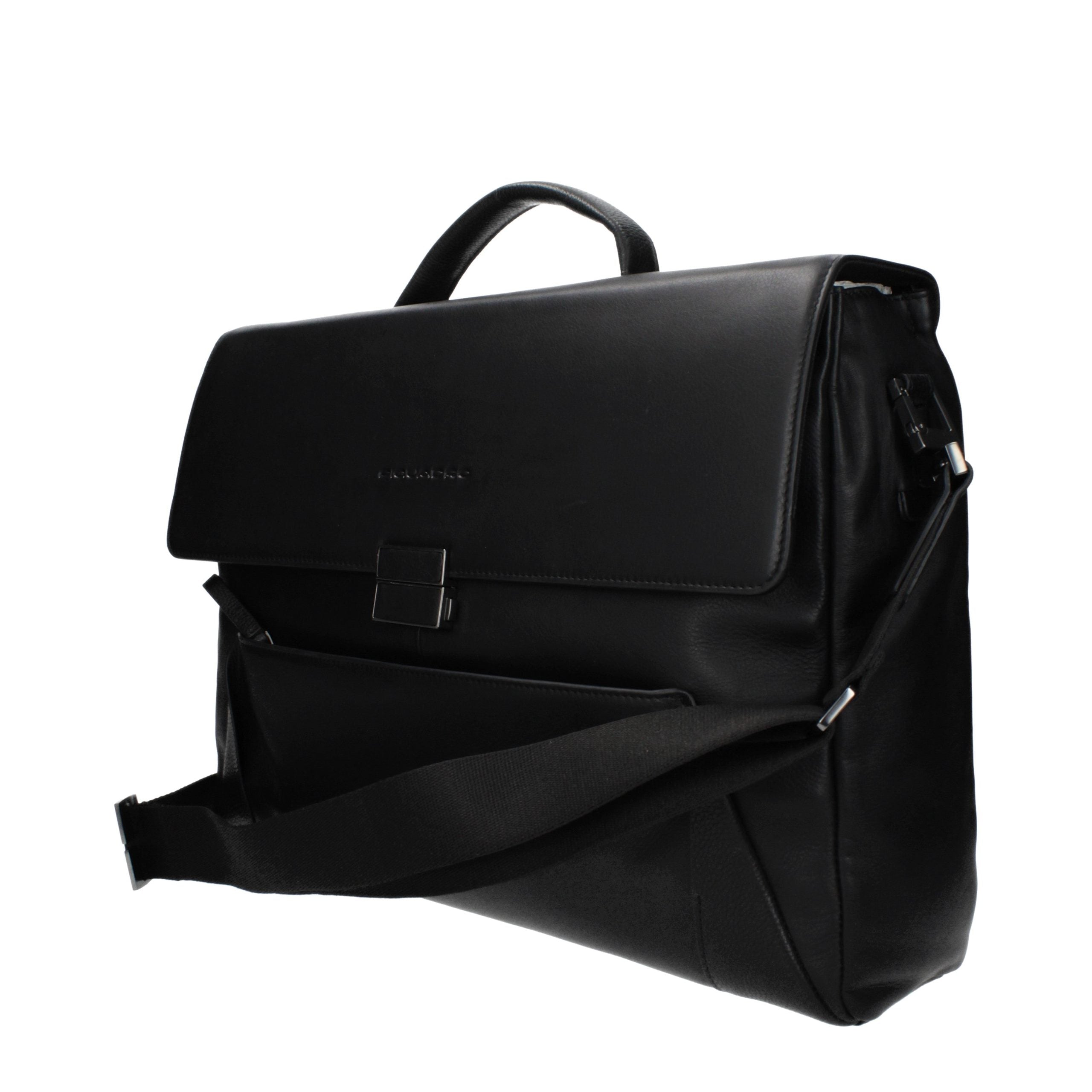 Piquadro Schwarze Leder Aktentasche für Business und Laptop