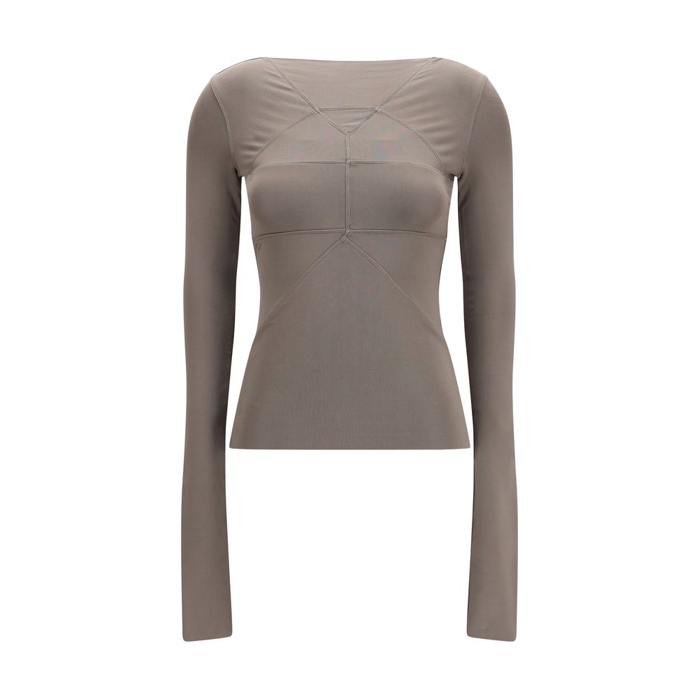 Rick Owens Graues Viskose-Shirt