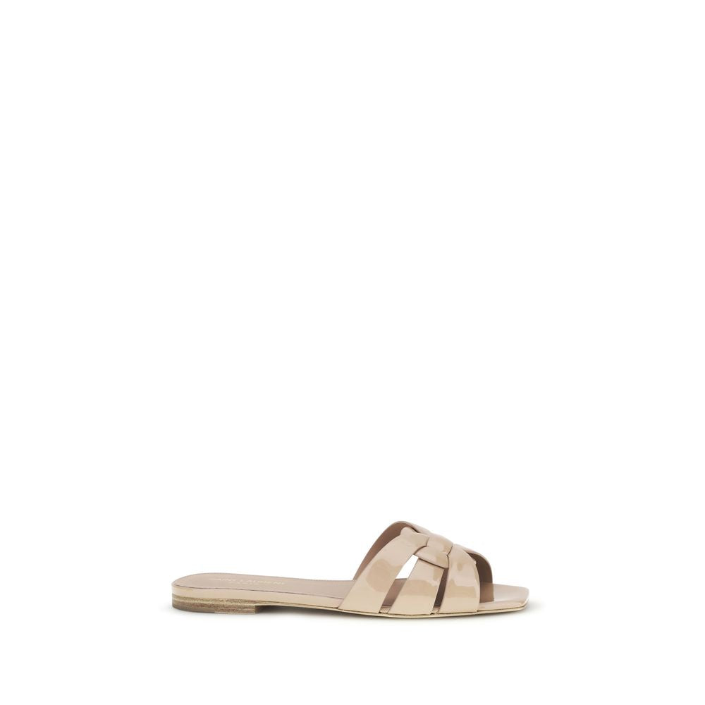 Saint Laurent Multicolor Calf Leather Bos Taurus Sandalen