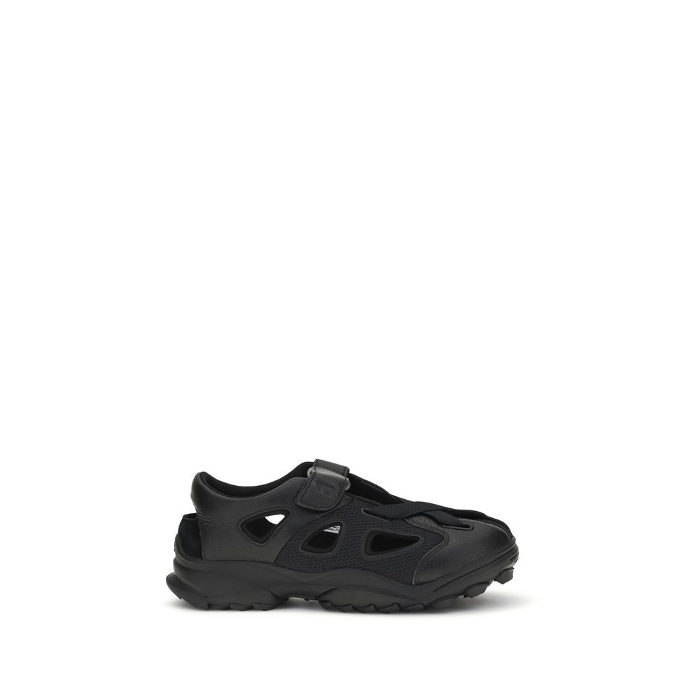 Y-3 Schwarze Bos Taurus Kalbsleder-Sandalen