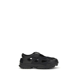 Y-3 Schwarze Bos Taurus Kalbsleder-Sandalen