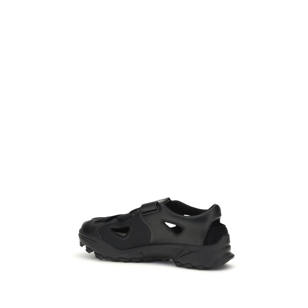 Y-3 Schwarze Bos Taurus Kalbsleder-Sandalen