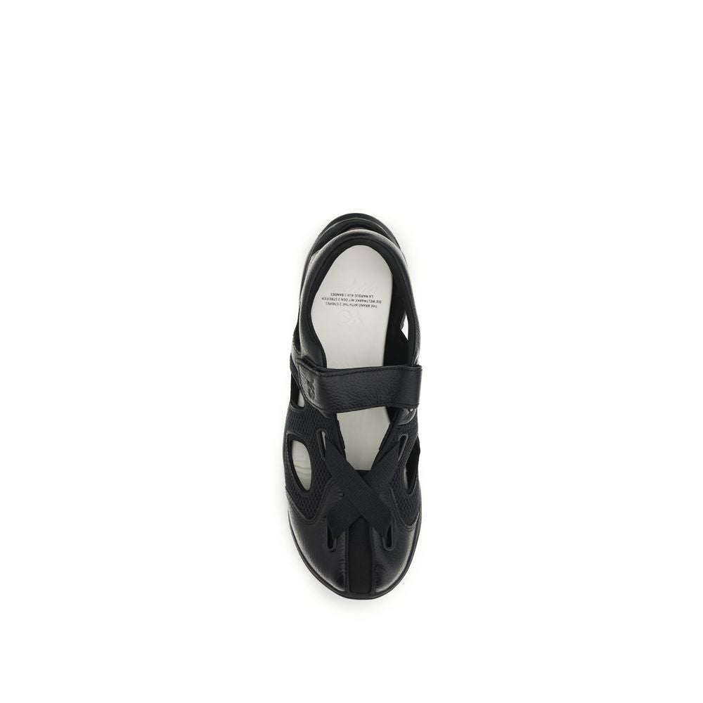 Y-3 Schwarze Bos Taurus Kalbsleder-Sandalen