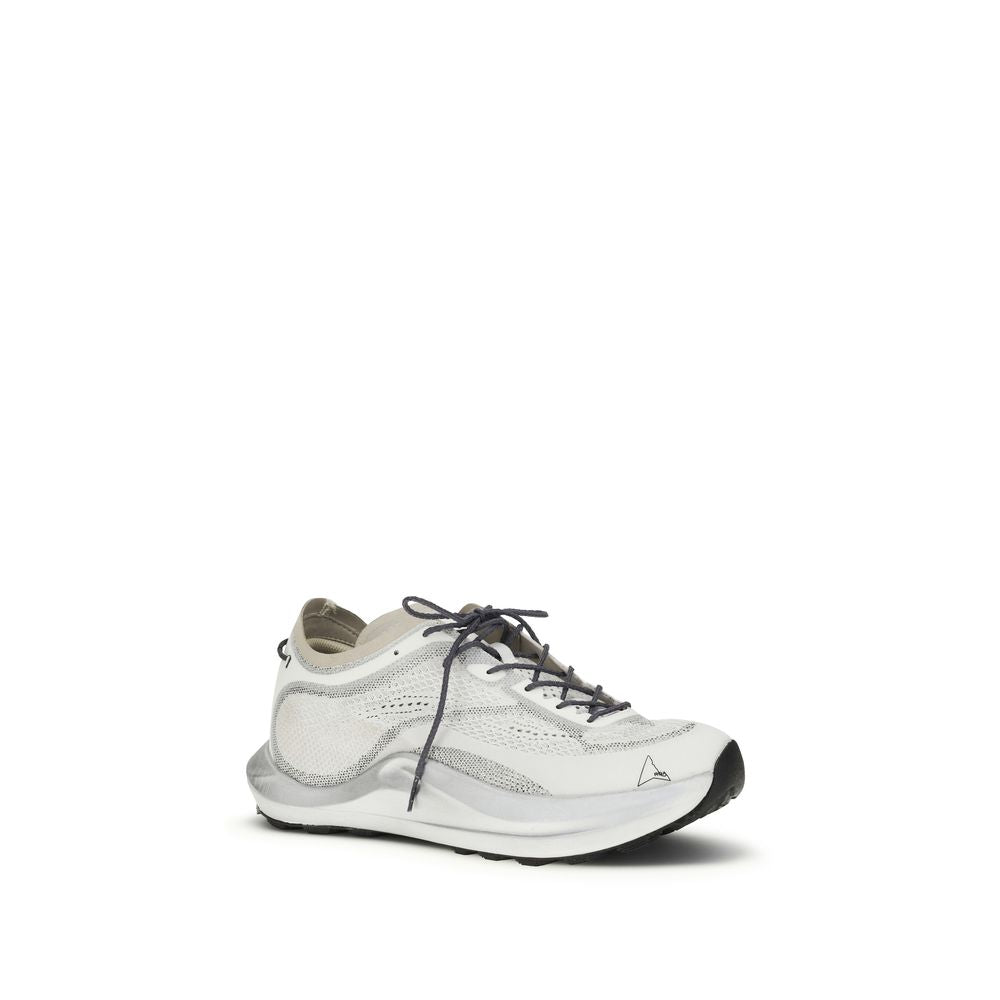 ROA Weiße Stoff-Sneaker im Athletic-Look