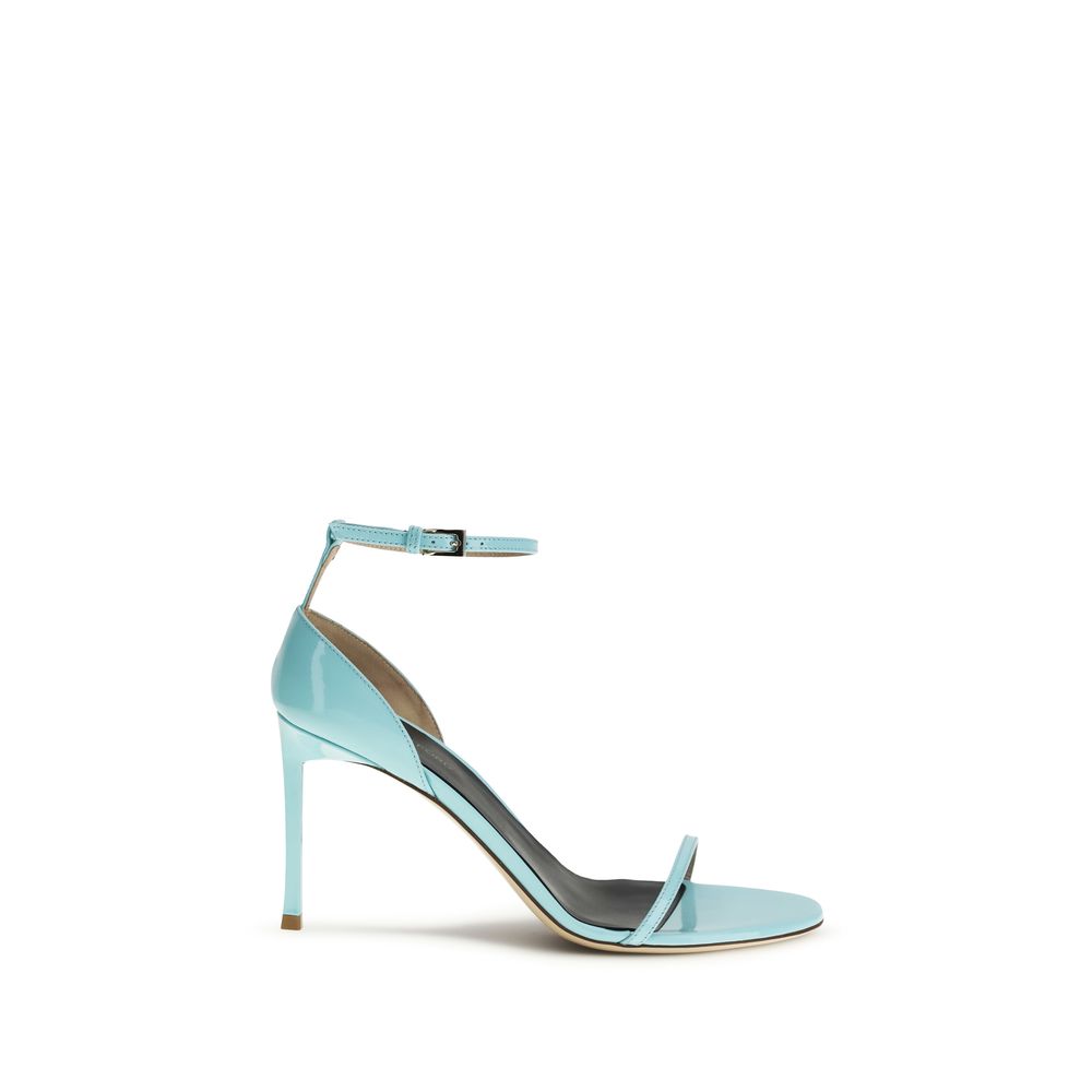 Tom Ford Sandale mit Stiletto-Absatz aus blauem Kalbsleder Bos Taurus
