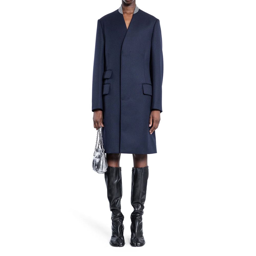 Maison Margiela Blauer Wollmantel