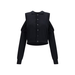 ALAINPAUL Schwarzer Baumwollcardigan