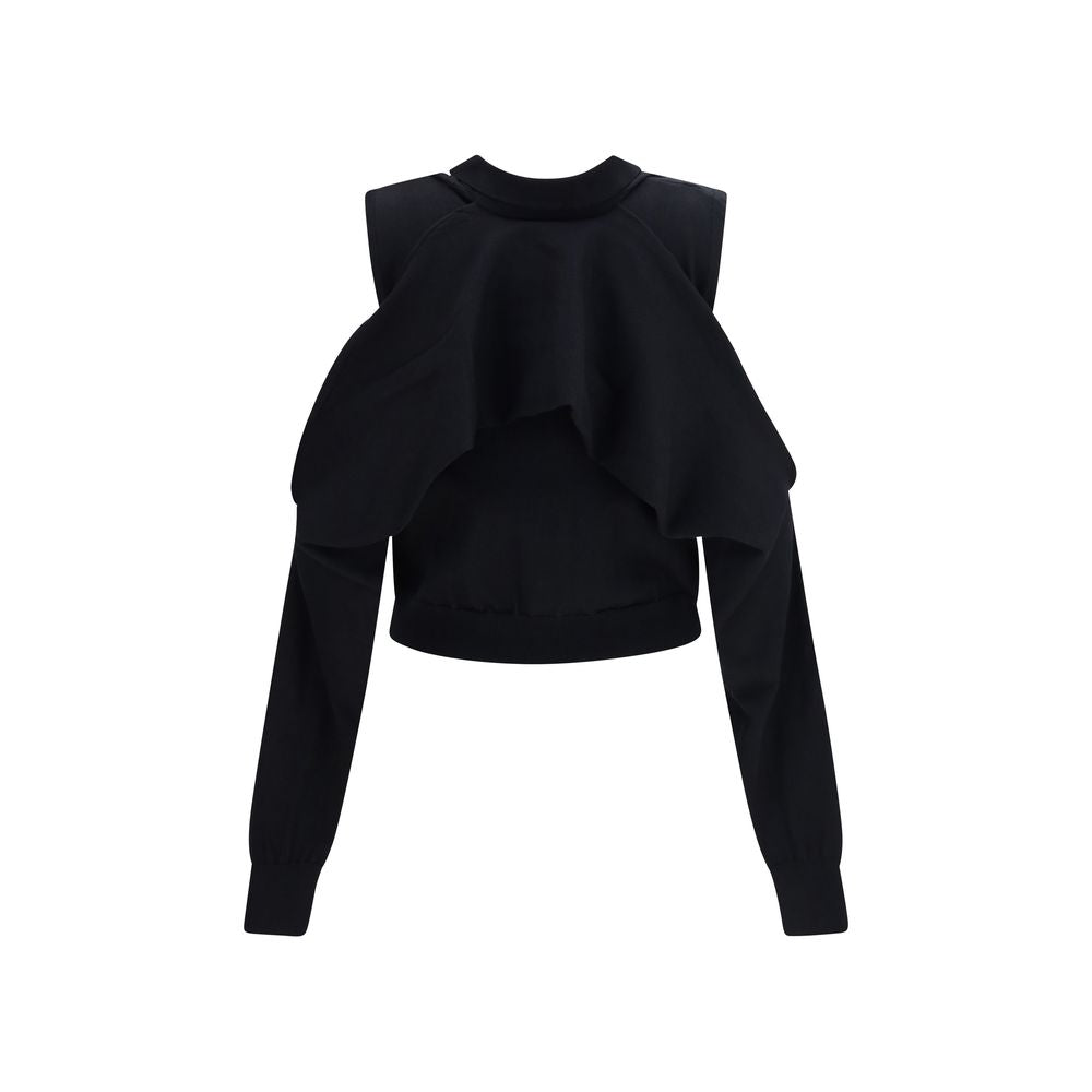 ALAINPAUL Schwarzer Baumwollcardigan
