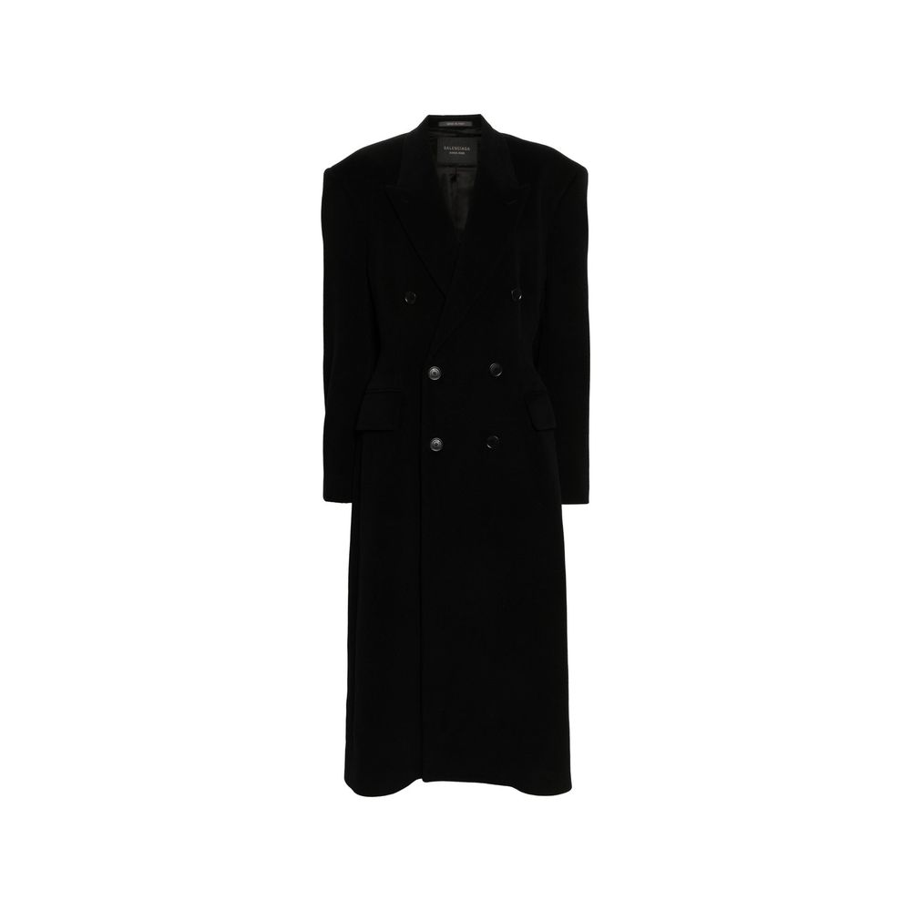 Balenciaga Schwarzer Kaschmir-Mantel
