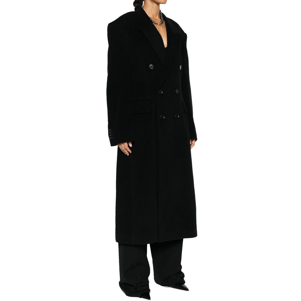 Balenciaga Schwarzer Kaschmir-Mantel