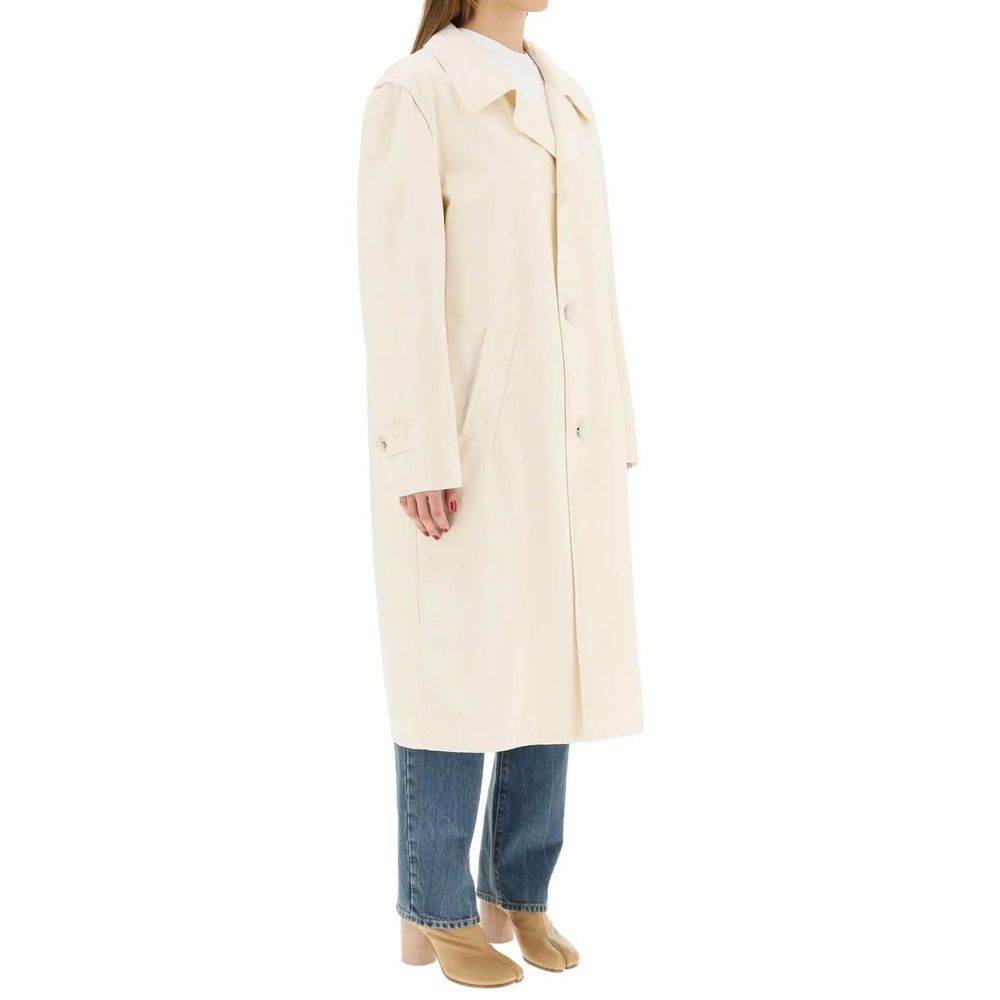 Maison Margiela Weißer Baumwollmantel