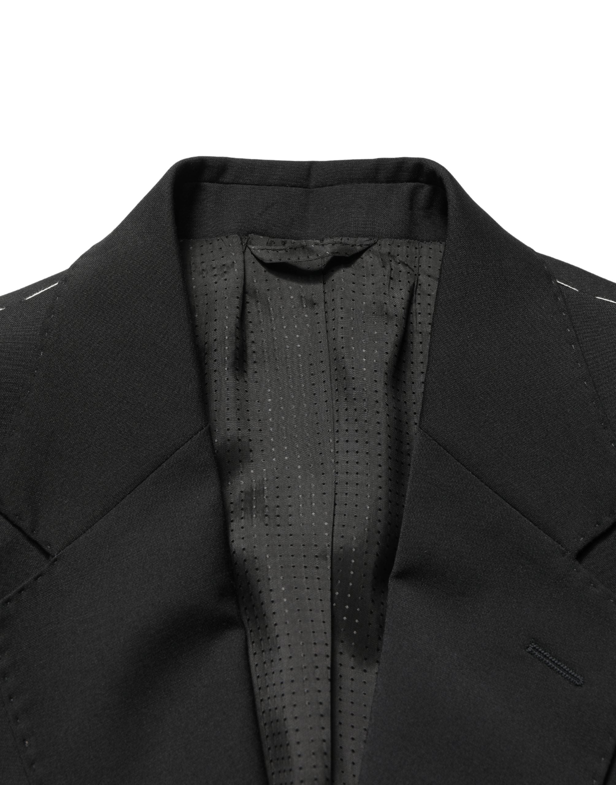 Dolce & Gabbana Schwarze Polyester-Sakko für Herren mit 2 Knöpfen