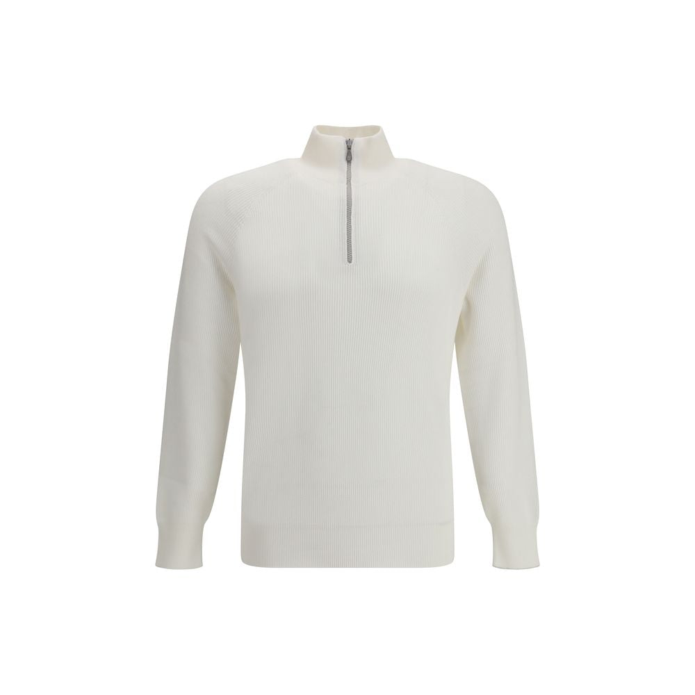 Brunello Cucinelli Weißes Baumwoll-Sweatshirt