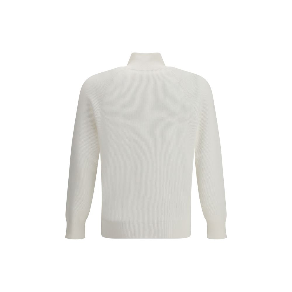 Brunello Cucinelli Weißes Baumwoll-Sweatshirt
