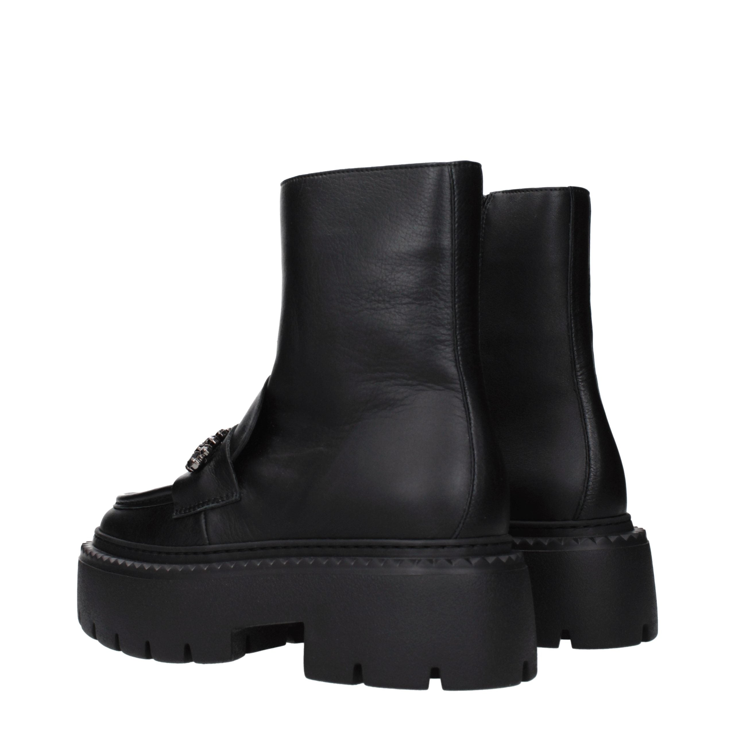 Jimmy Choo Schwarze Leder-Stiefeletten