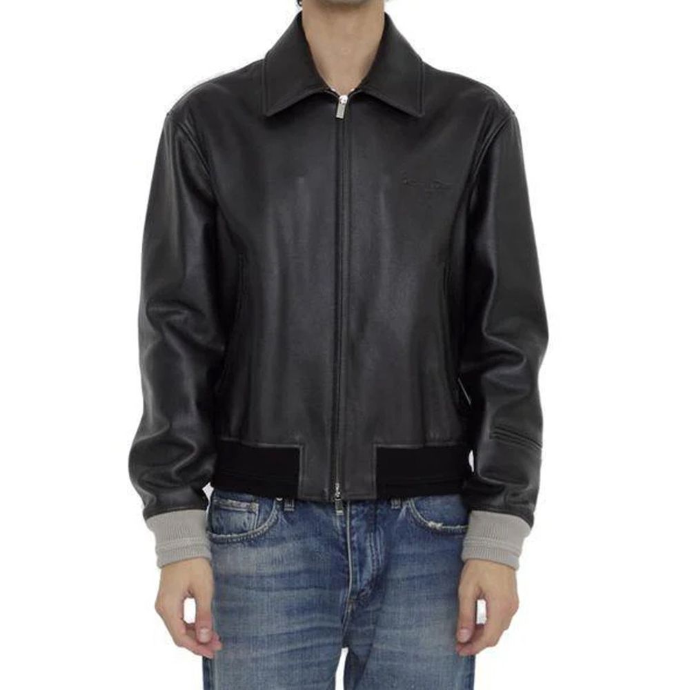 Dior Schwarze Lederjacke