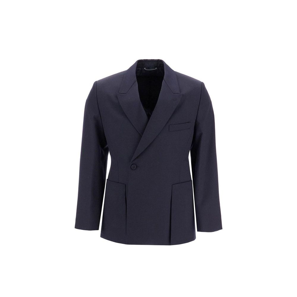 Dior Blaues Sakko aus reiner Schurwolle