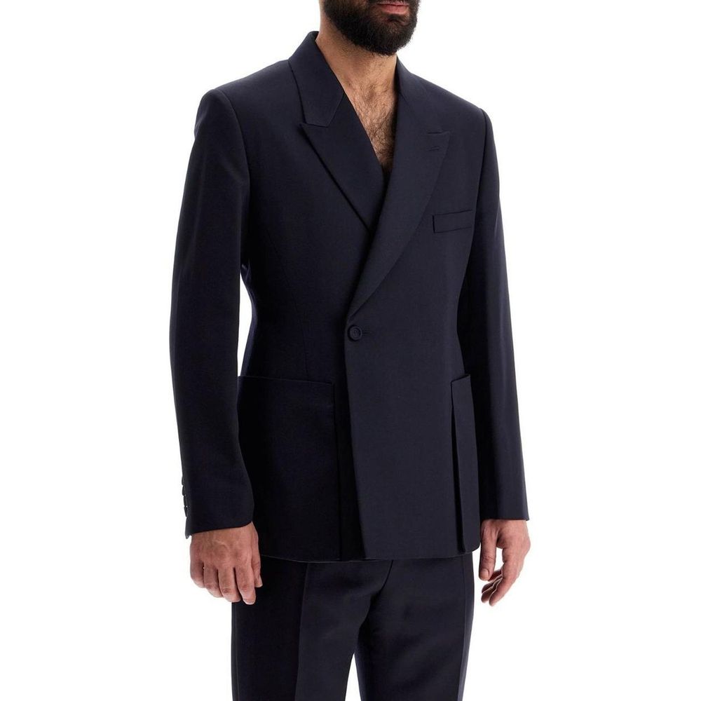 Dior Blaues Sakko aus reiner Schurwolle