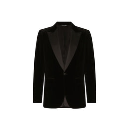 Dolce & Gabbana Schwarzer Baumwoll-Smoking