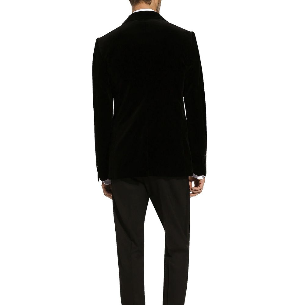 Dolce & Gabbana Schwarzer Baumwoll-Smoking
