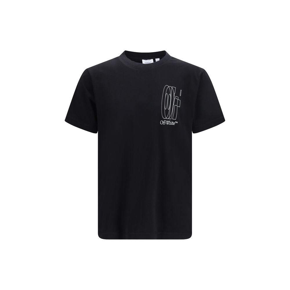 Off-White Schwarzes Baumwoll-T-Shirt