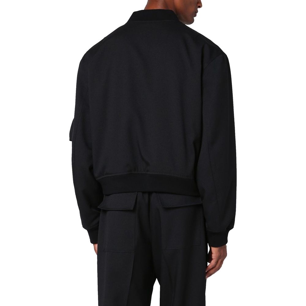 Jil Sander Schwarzer Bomber aus Polyester