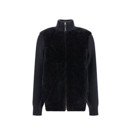 Loewe Schwarzer Lammfellmantel