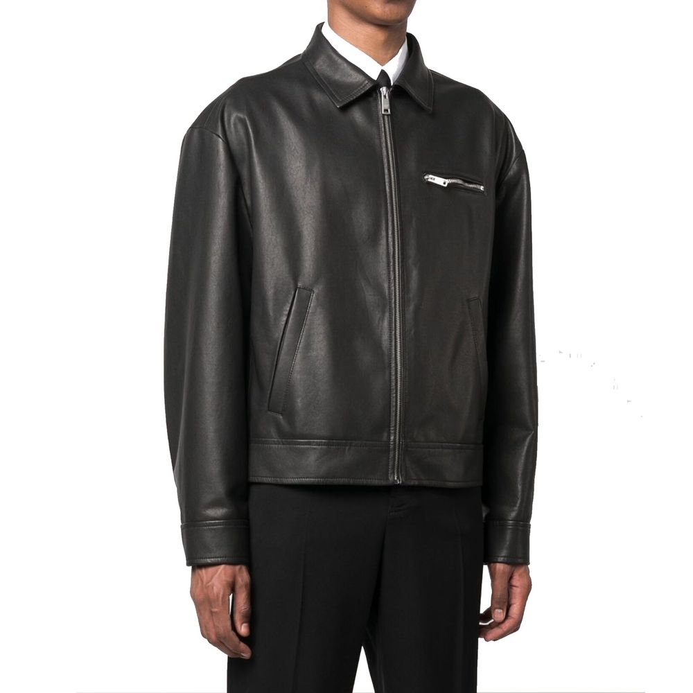 Prada Schwarze Lederjacke