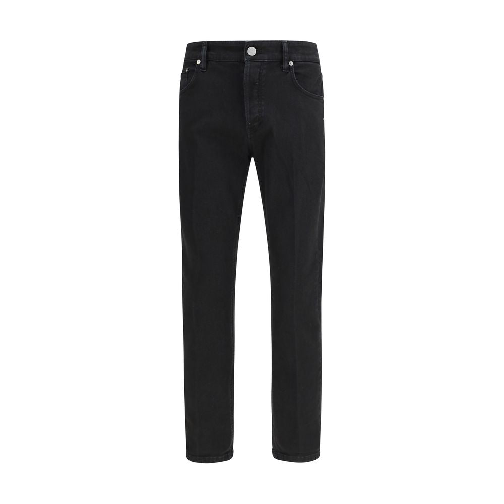 PT Torino Schwarze Baumwoll-Jeans mit schmal zulaufendem Bein