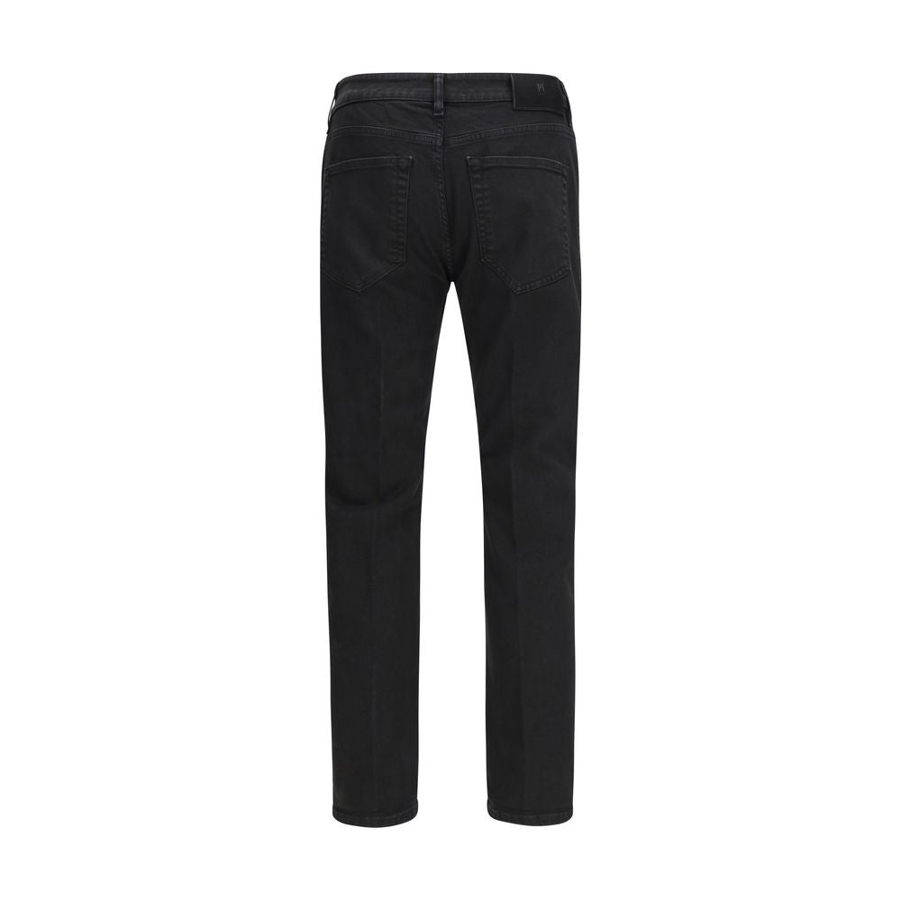PT Torino Schwarze Baumwoll-Jeans mit schmal zulaufendem Bein