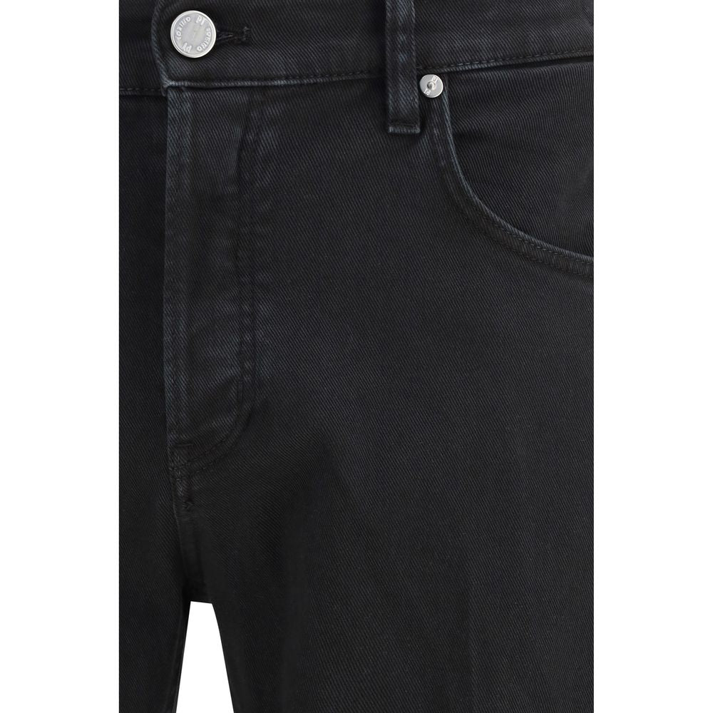 PT Torino Schwarze Baumwoll-Jeans mit schmal zulaufendem Bein