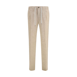 PT Torino Beige Leinen Freizeithose