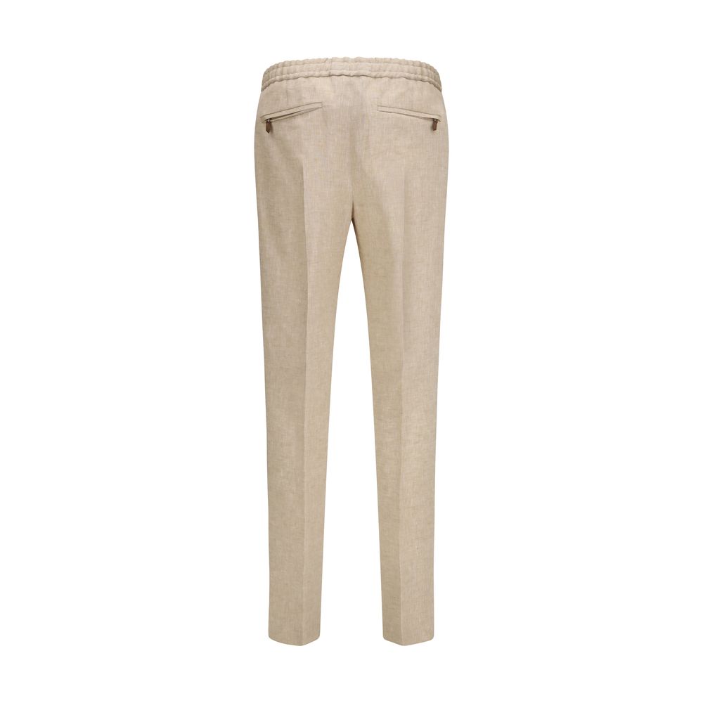 PT Torino Beige Leinen Freizeithose