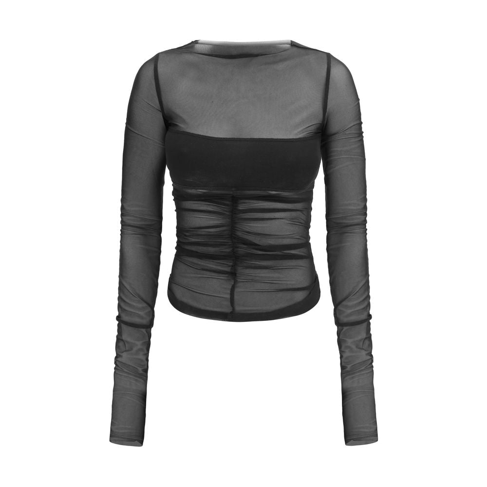 Rick Owens Schwarze Nylonbluse