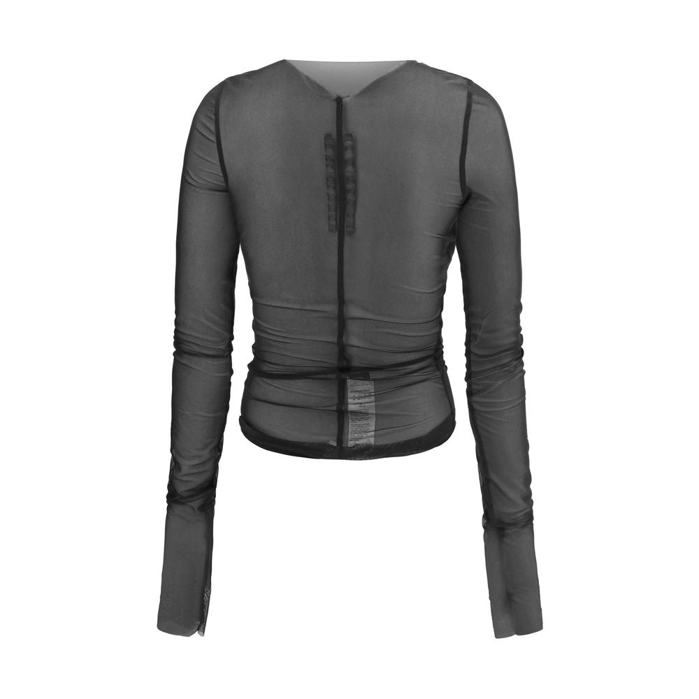 Rick Owens Schwarze Nylonbluse