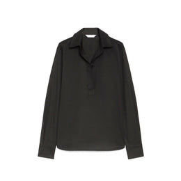 Max Mara Schwarzes Baumwollhemd