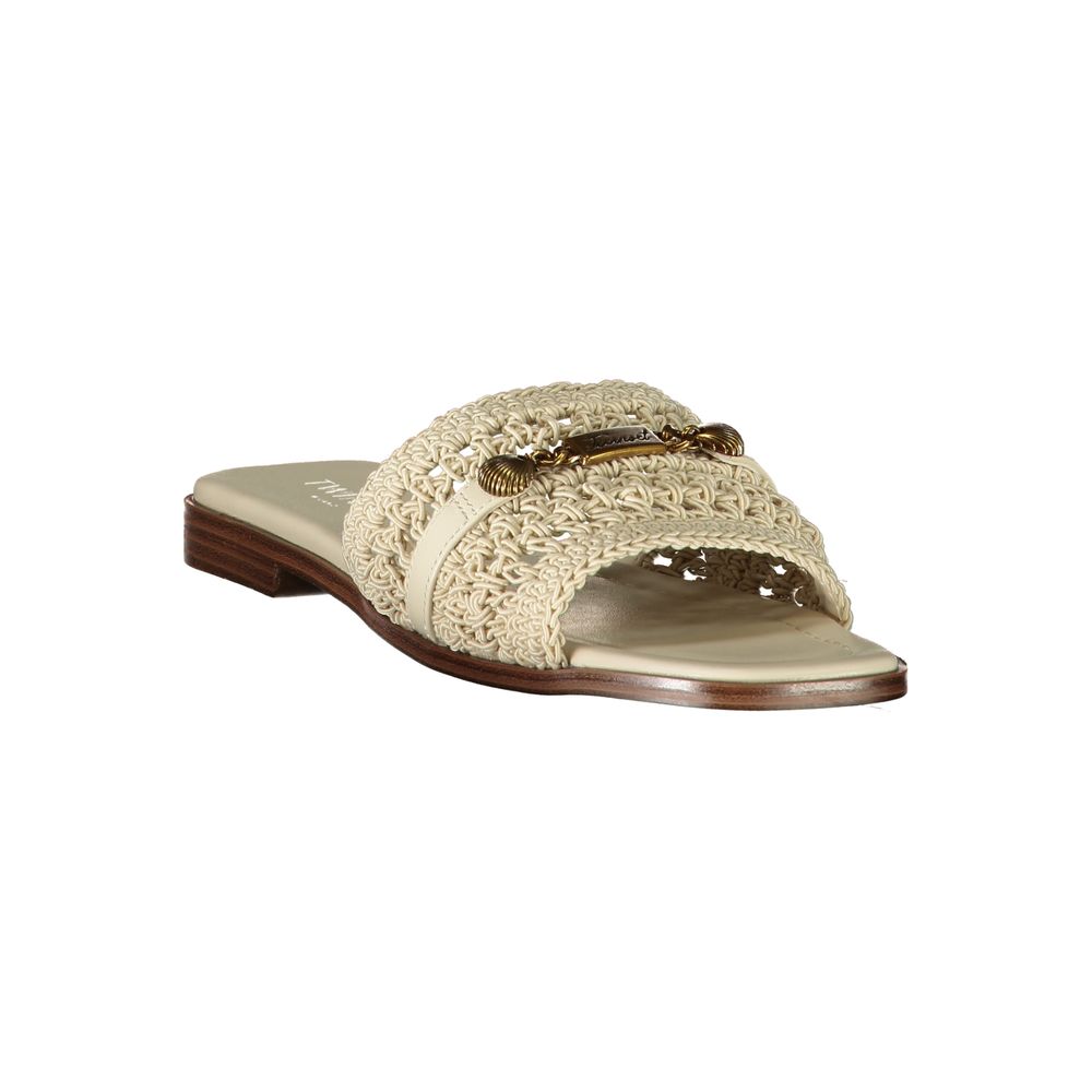 Twinset Damen-Sandalen aus beigem Leder