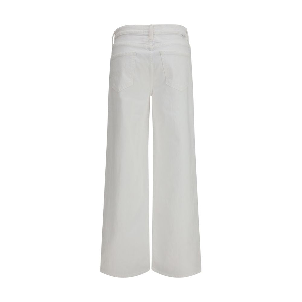 Mother Denim Weiße Baumwoll-Jeans Denim