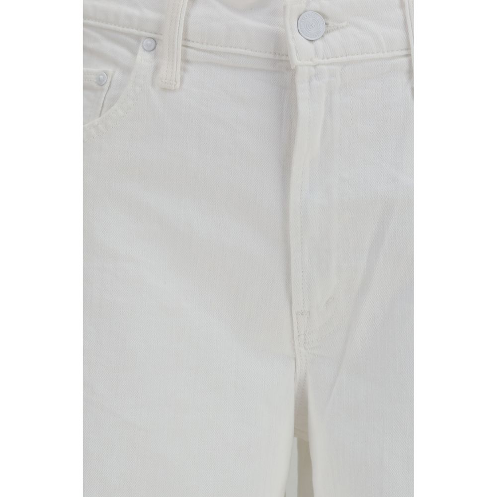 Mother Denim Weiße Baumwoll-Jeans Denim