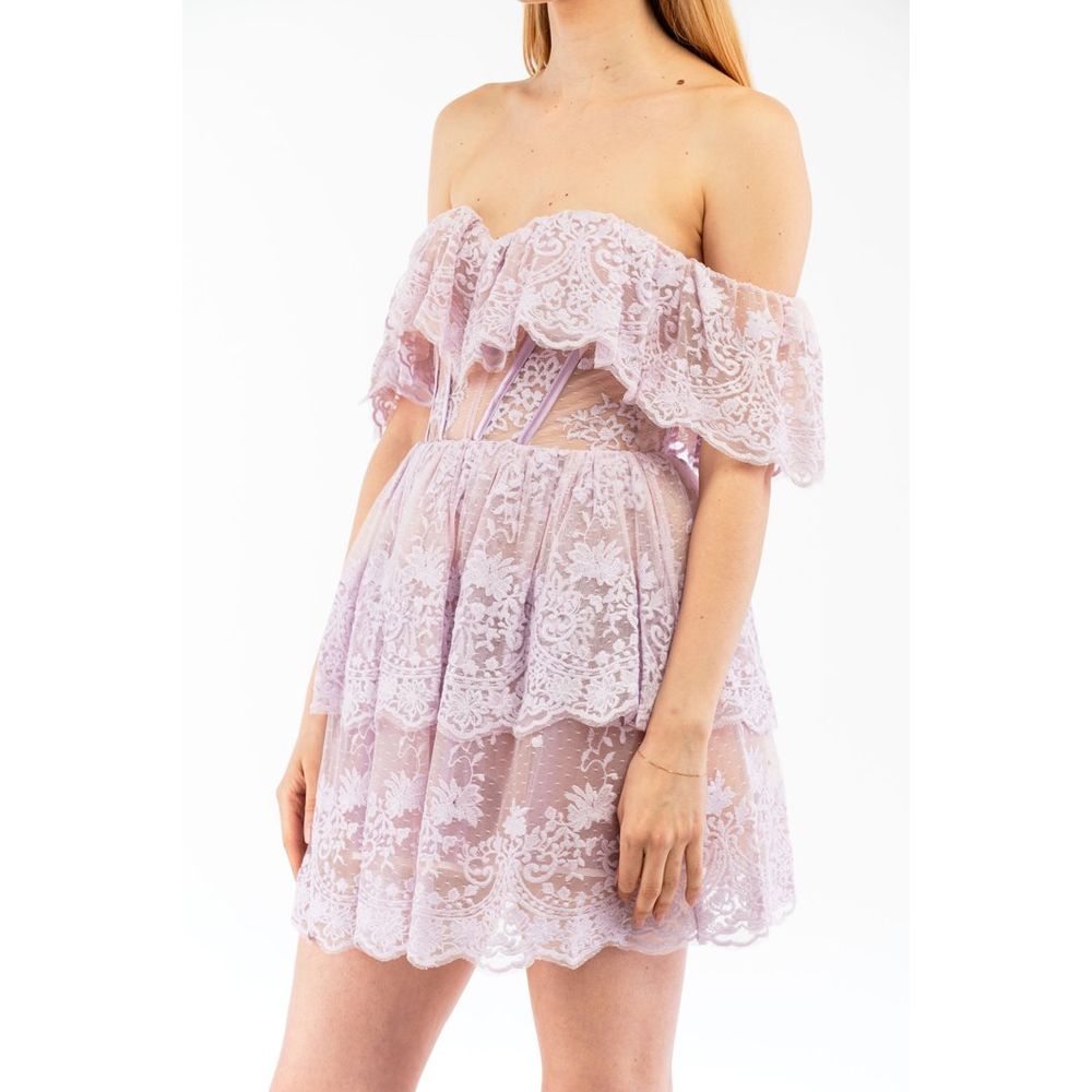 Elisabetta Franchi Hellblaues Polyamid-Freizeitkleid