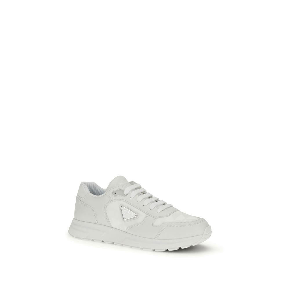 Prada Weiße Sneaker aus recyceltem Polyamid