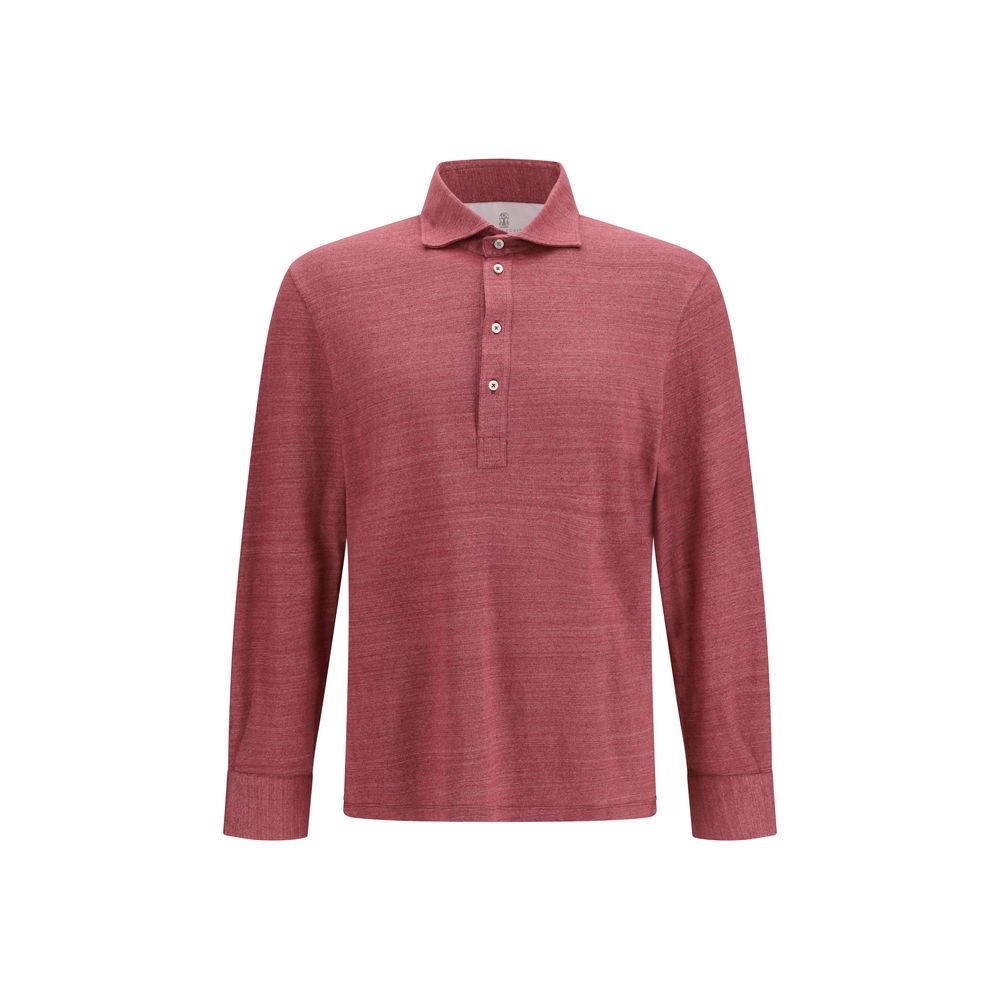 Brunello Cucinelli Mehrfarbiges Poloshirt aus Leinen