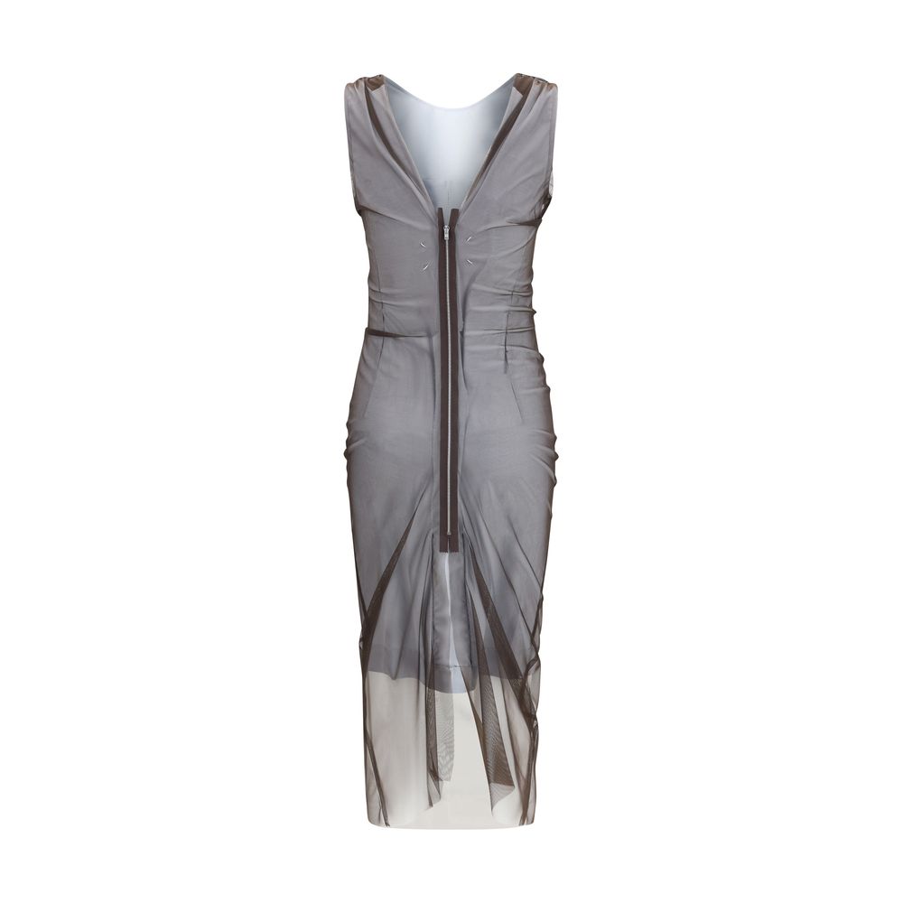 Maison Margiela Braunes Polyamid Freizeitkleid