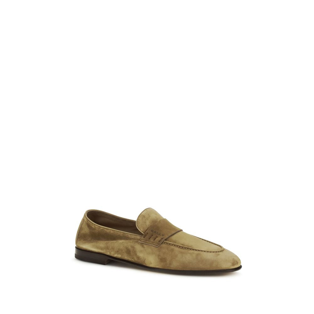Bally Beige Kalbsleder Bos Taurus Slipper-Loafer