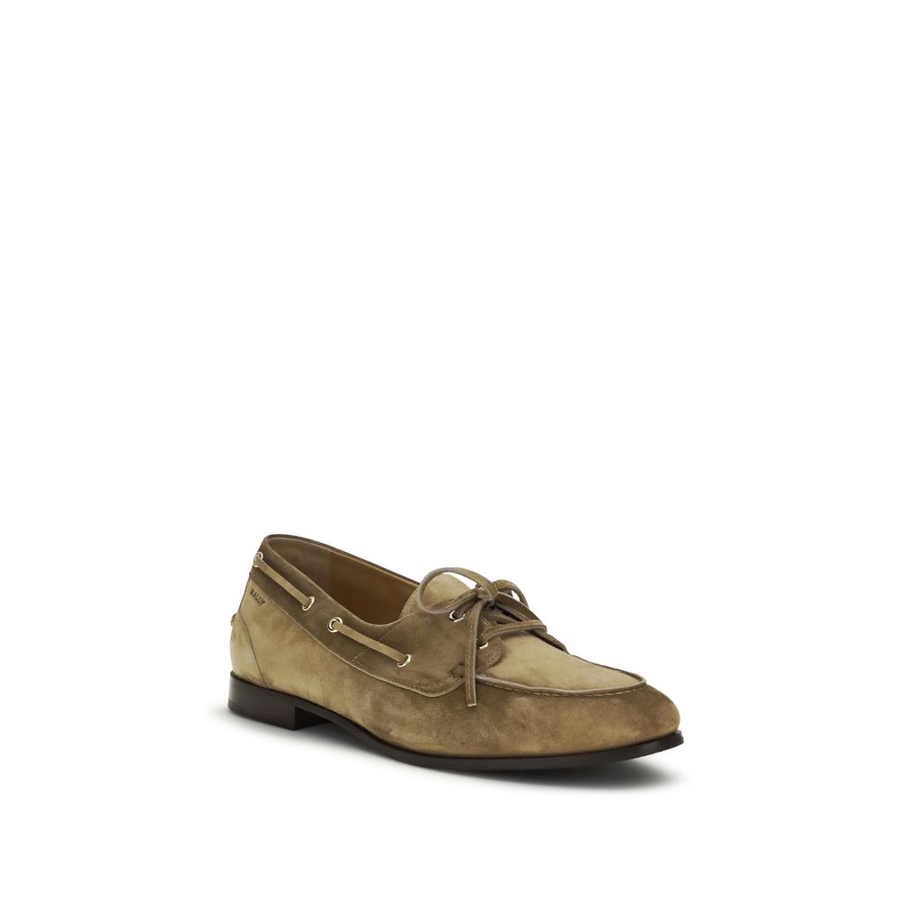 Bally Beige Buffalo Leder Loafer