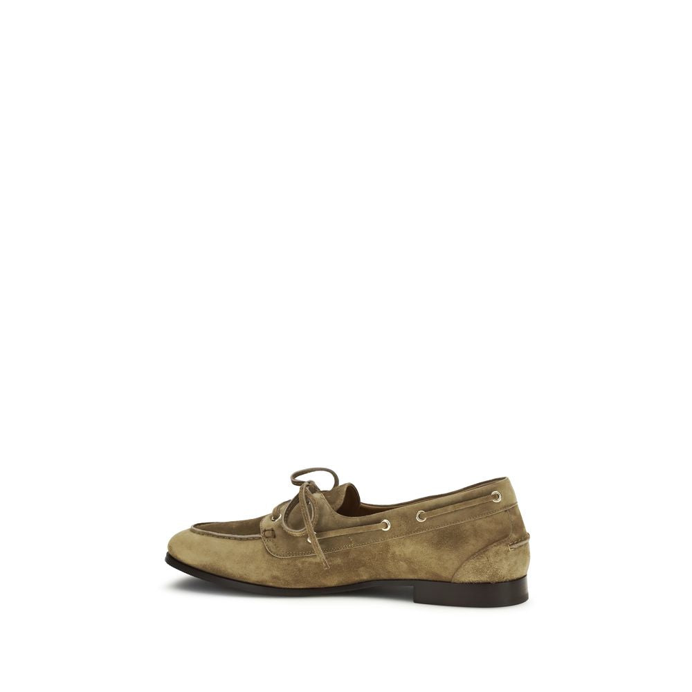 Bally Beige Buffalo Leder Loafer